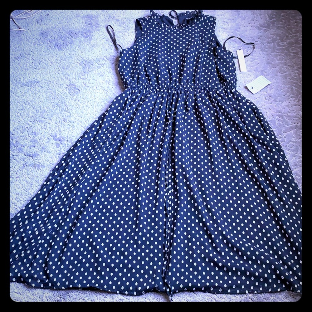 Sz12 Maggie London Navy Dress NWT